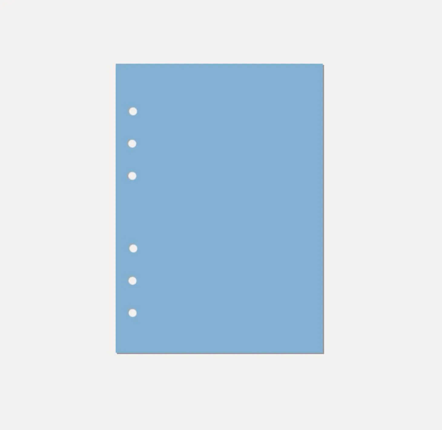 Magic Color 6 Ring A5 Plain Note Refill