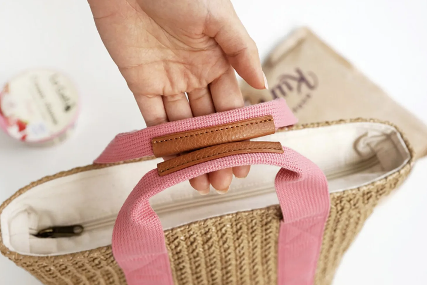 Medium Rattan Cooler Bag