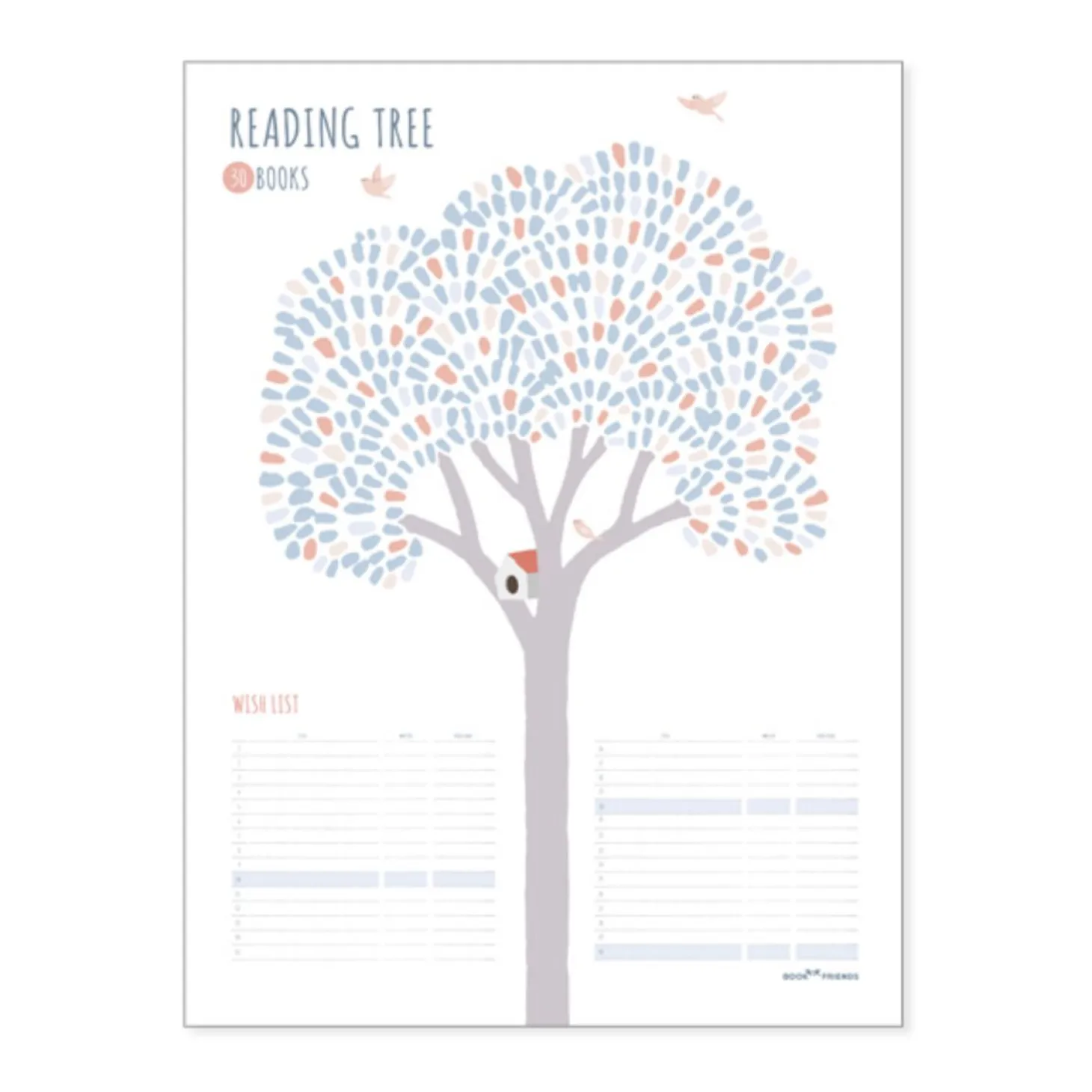 Medium Reading Tree Goal Poster & Sticker Set