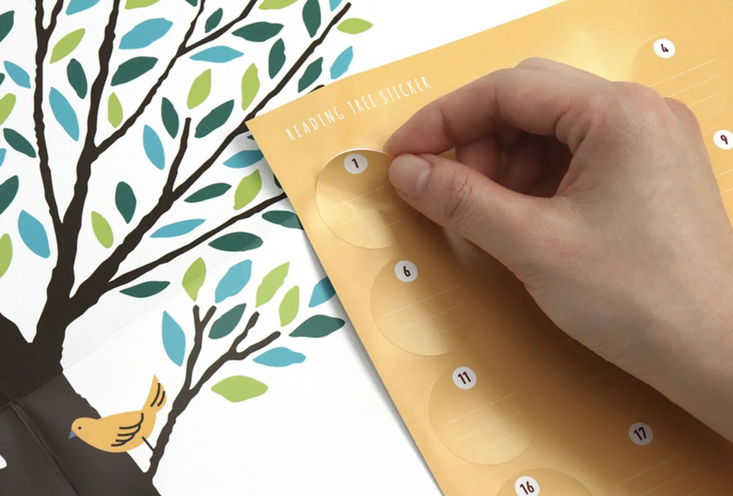 Medium Reading Tree Goal Poster & Sticker Set