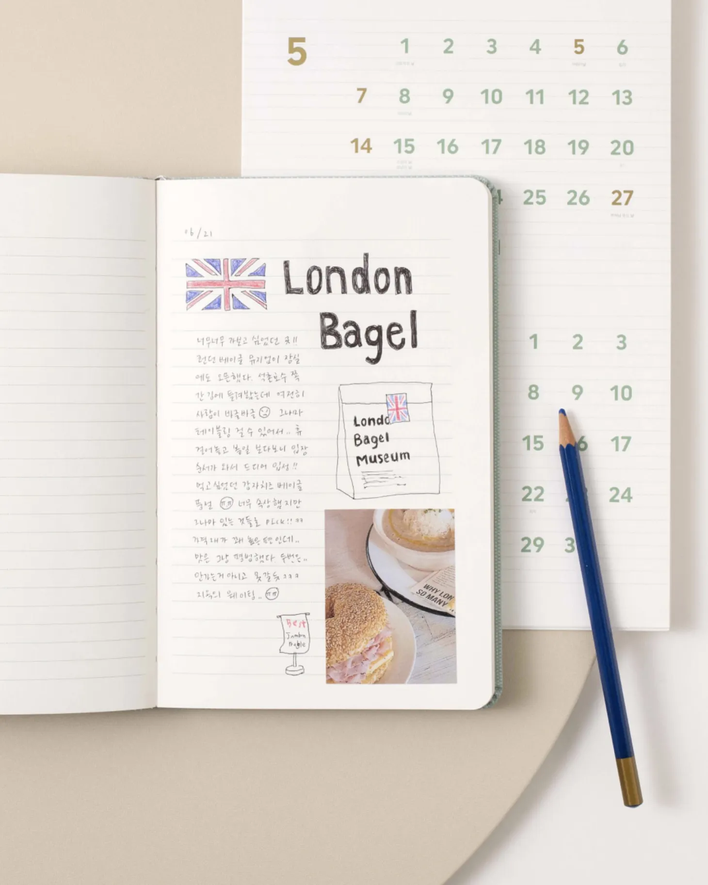 Medium Record Hardcover Lined Notebook v3