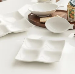 Mild White 4-Section Plate