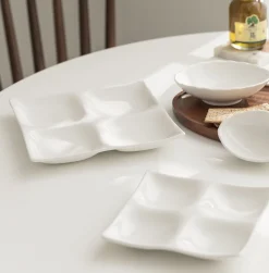 Mild White 4-Section Plate