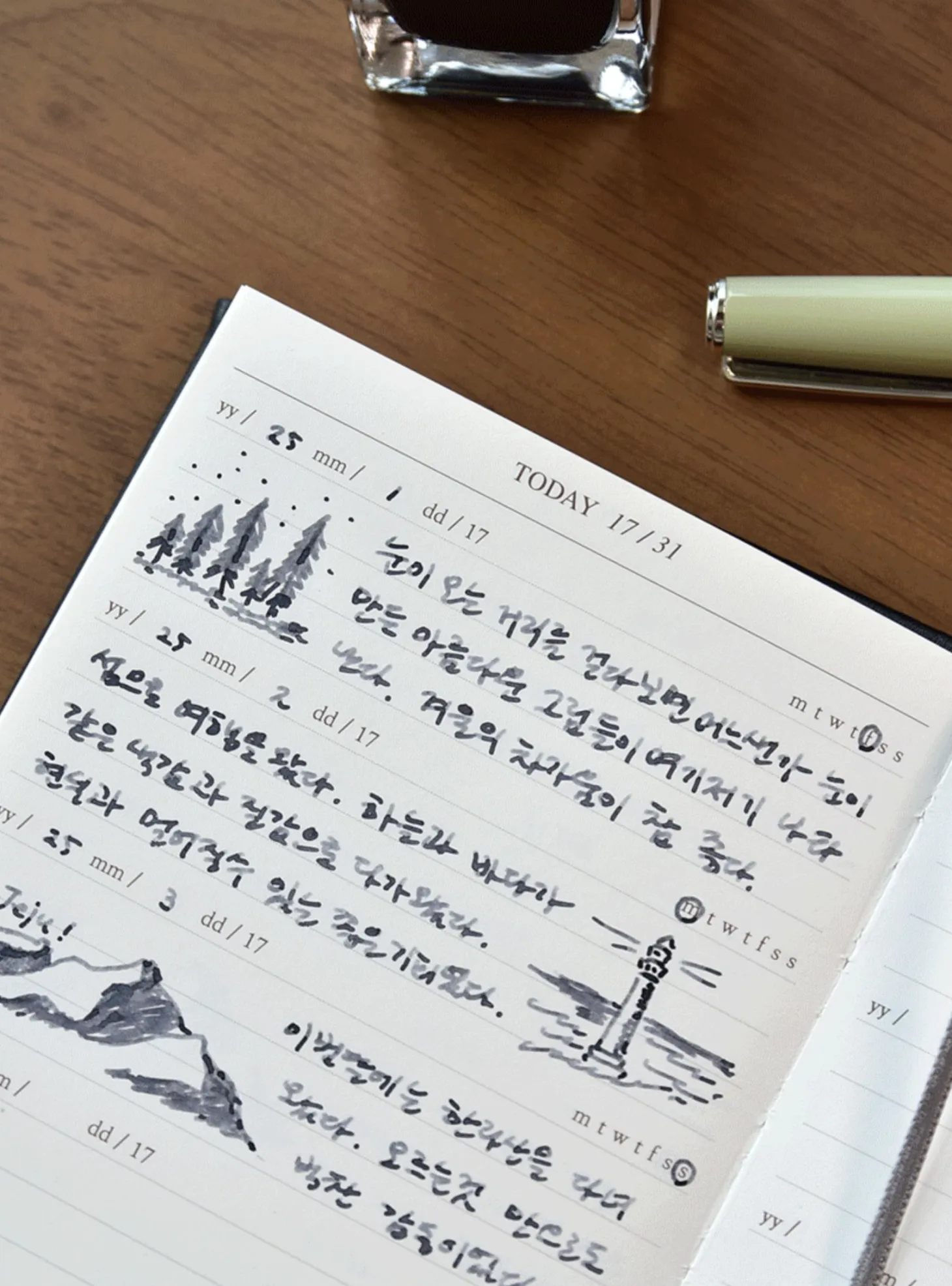 Mind Door Fountain Friendly Diary Journal
