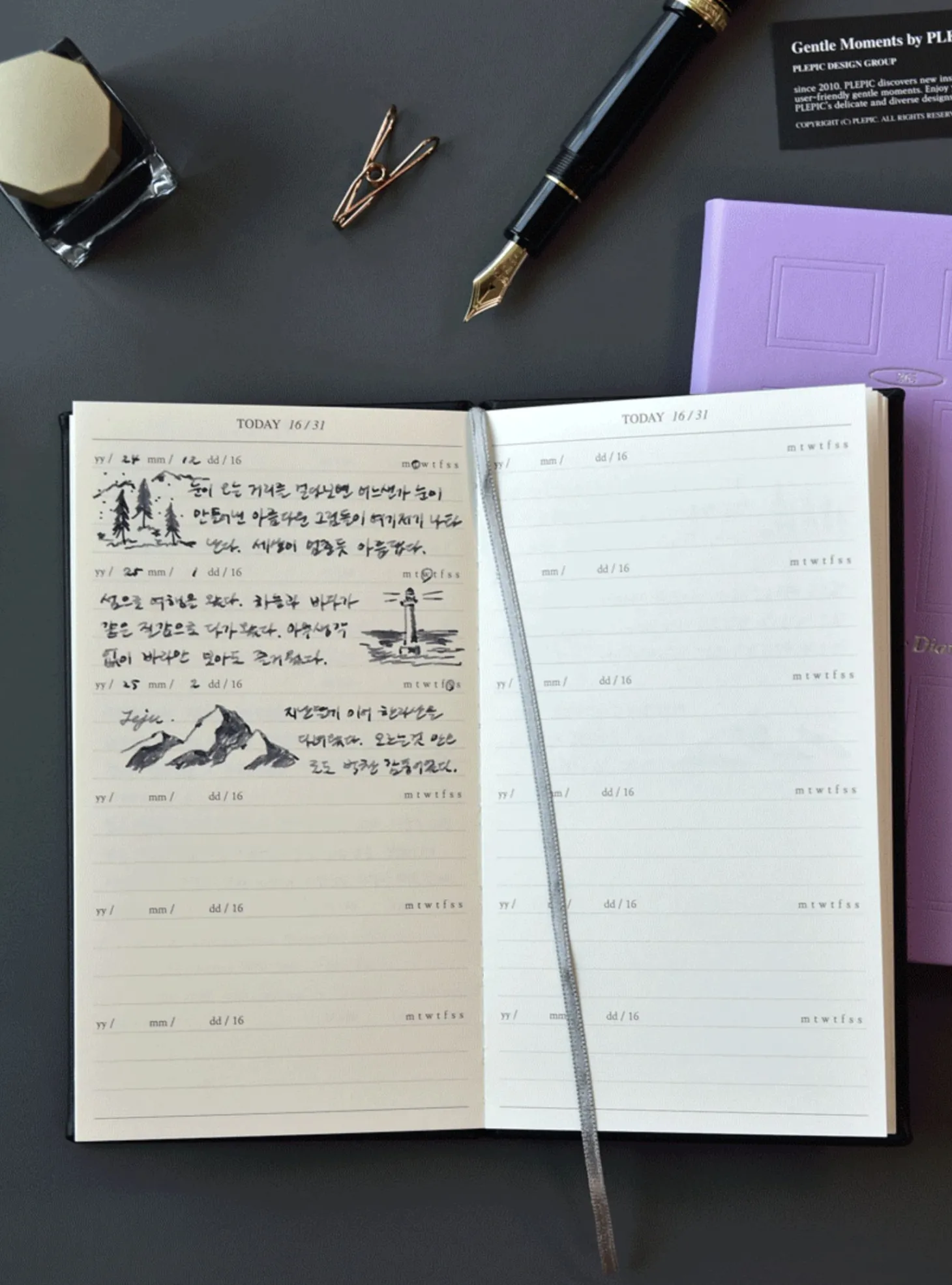 Mind Door Fountain Friendly Diary Journal