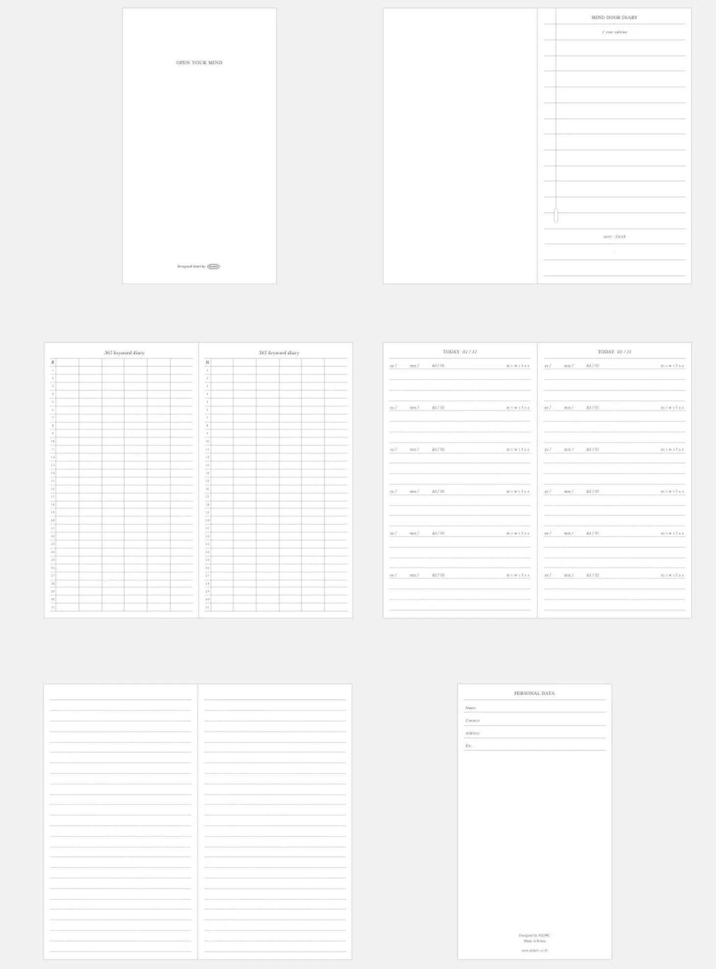 Mind Door Fountain Friendly Diary Journal