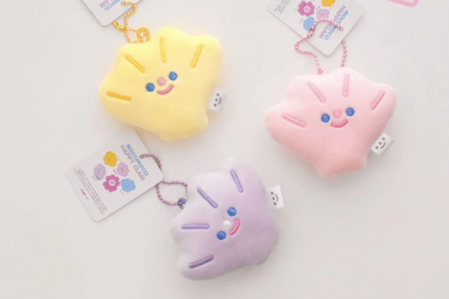 Mini Baby Clam Cushion Ball Chain