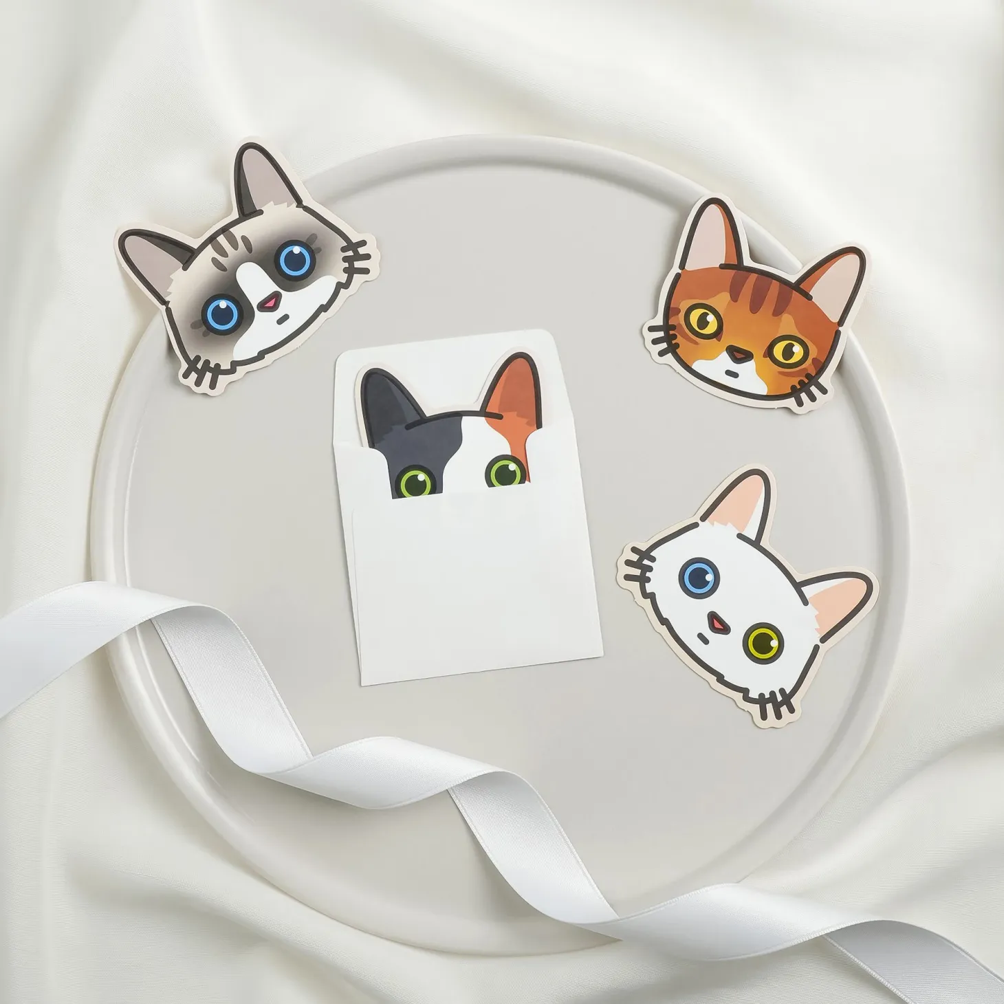 Mini Cat Face Card