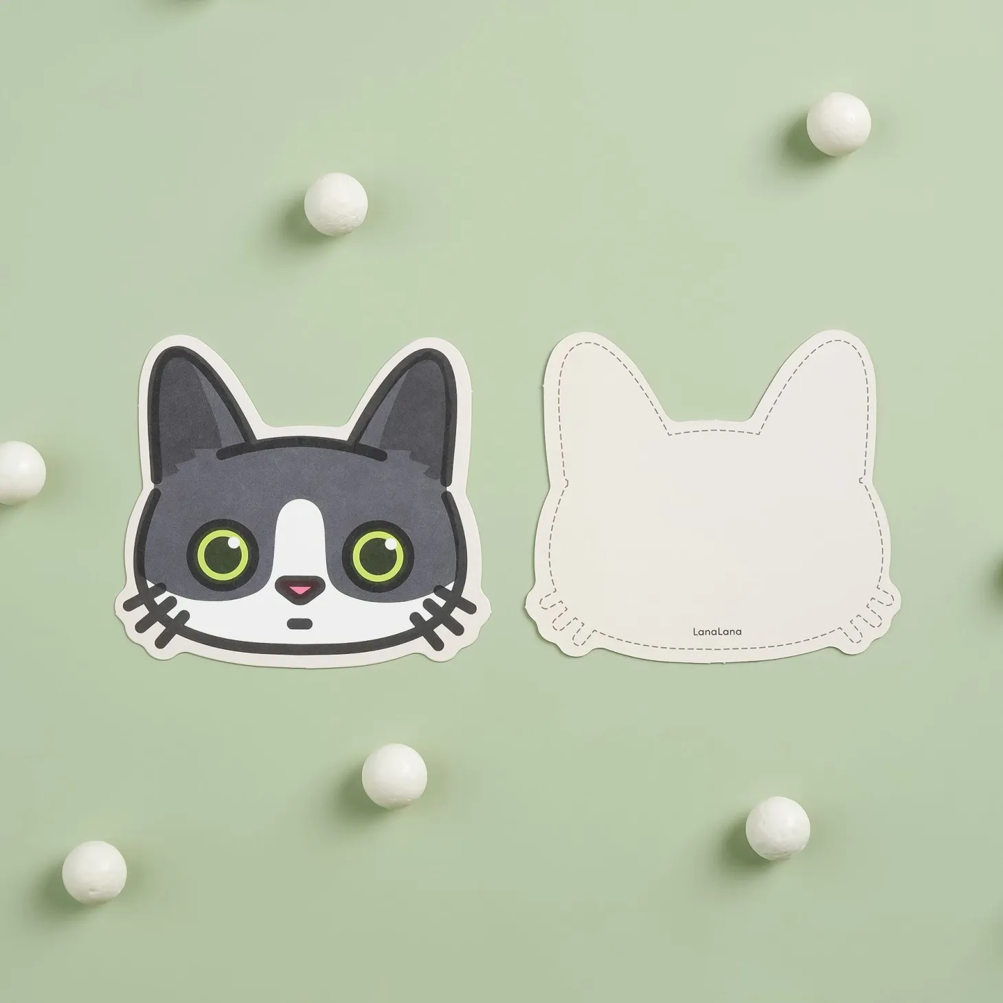 Mini Cat Face Card