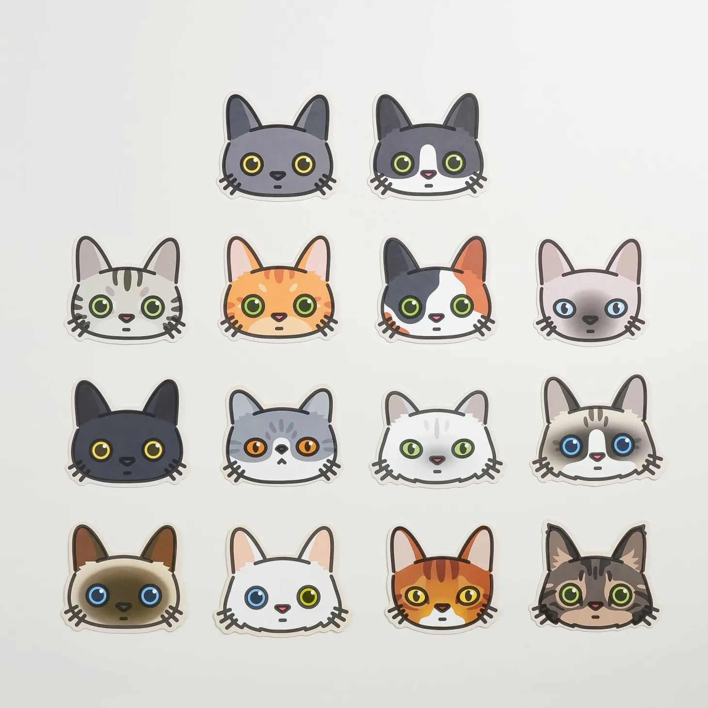Mini Cat Face Card