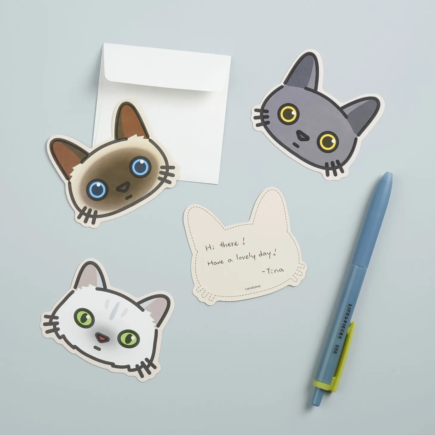 Mini Cat Face Card