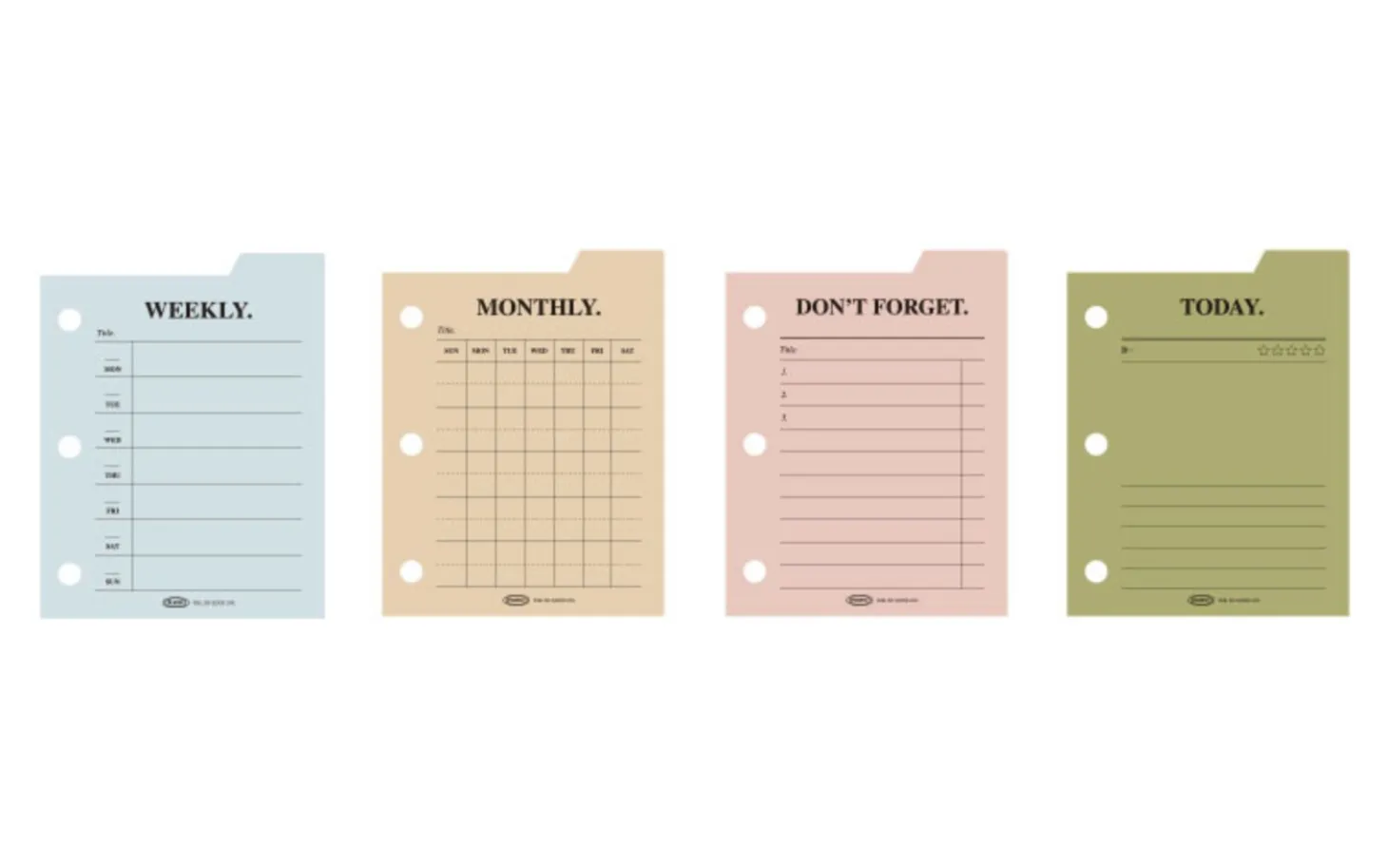 Mini Classy 3 Ring Index Planner Refill