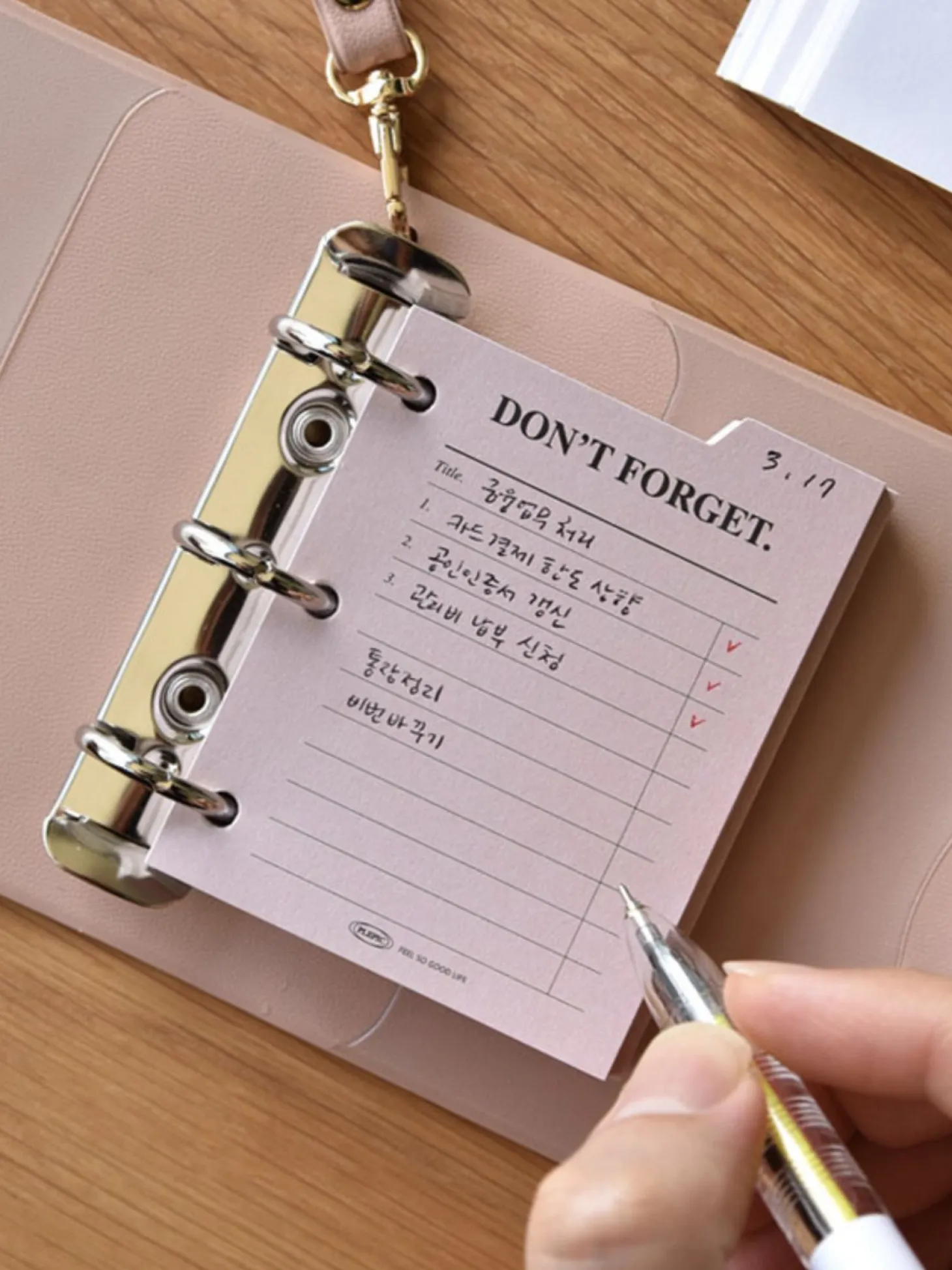 Mini Classy 3 Ring Index Planner Refill