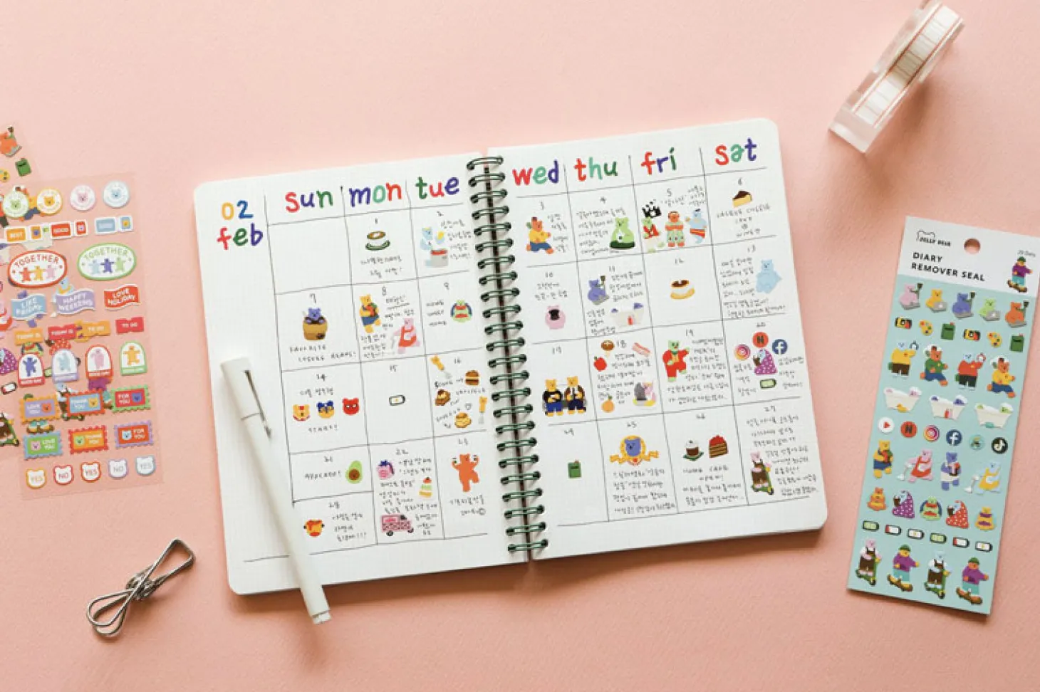 Mini Diary Removable Sticker v6