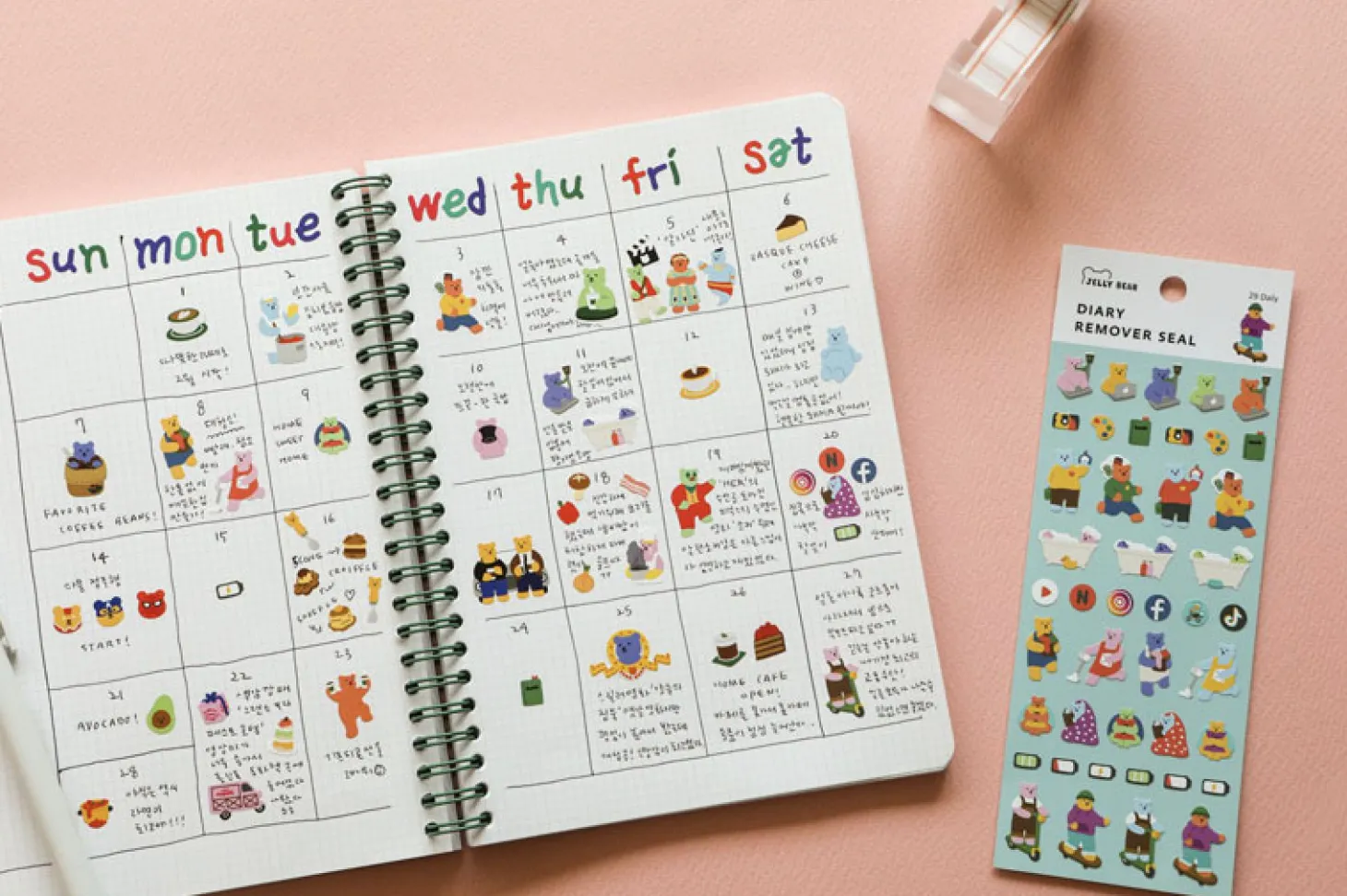 Mini Diary Removable Sticker v6