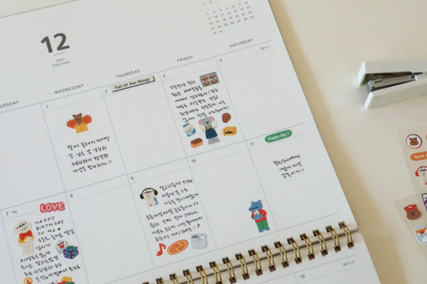 Mini Diary Removable Sticker v7