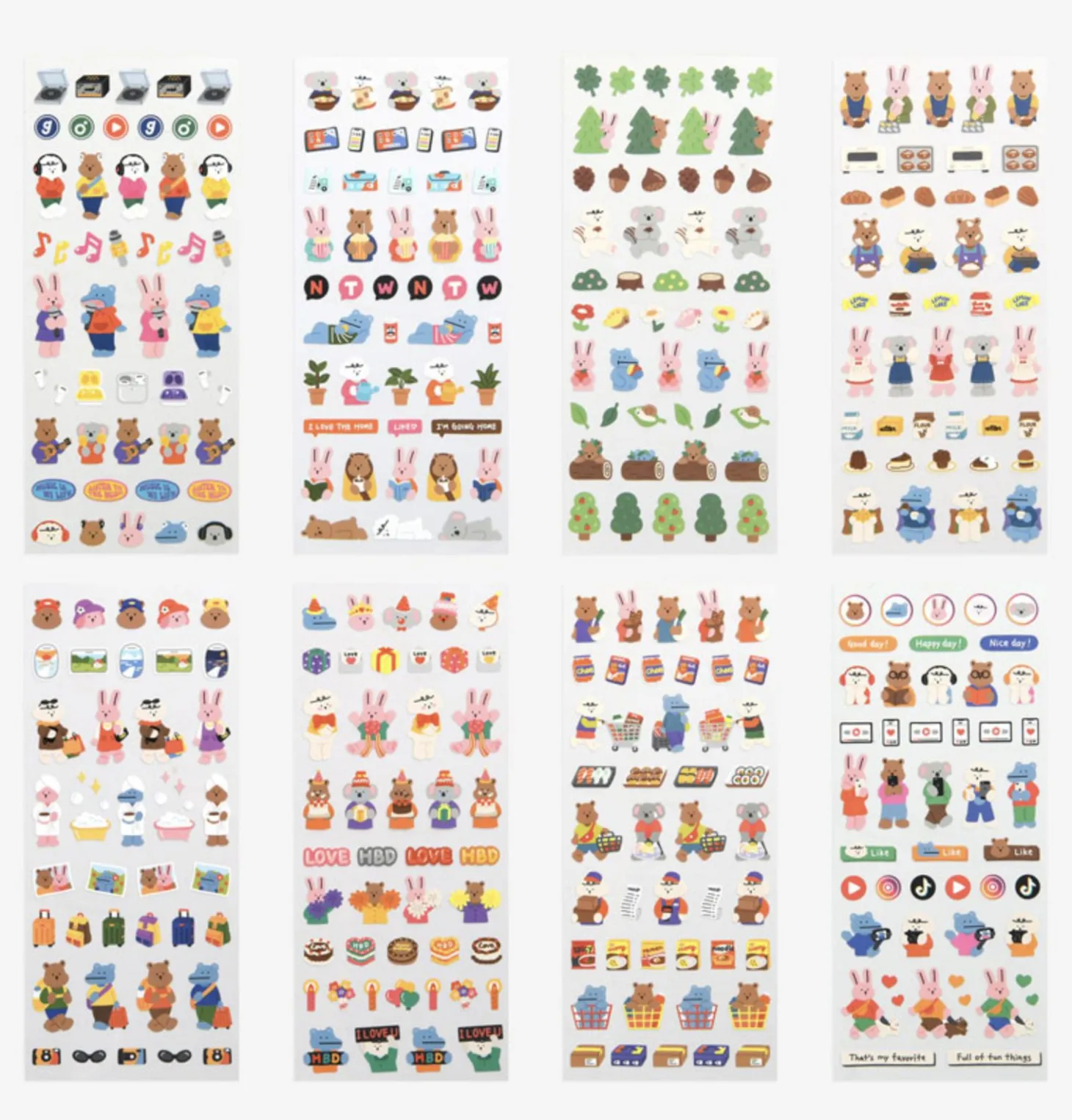 Mini Diary Removable Sticker v7