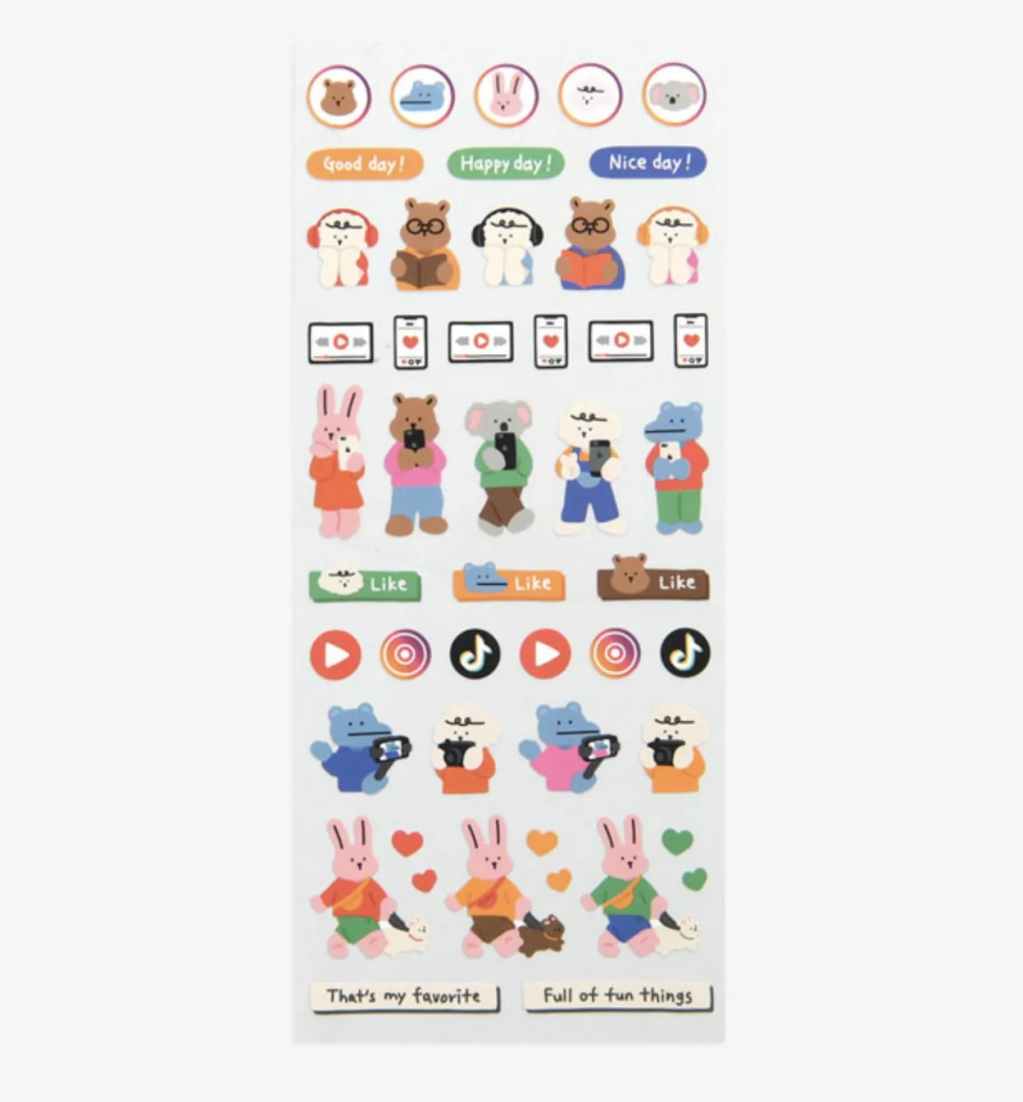 Mini Diary Removable Sticker v7