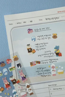 Mini Diary Removable Sticker v7