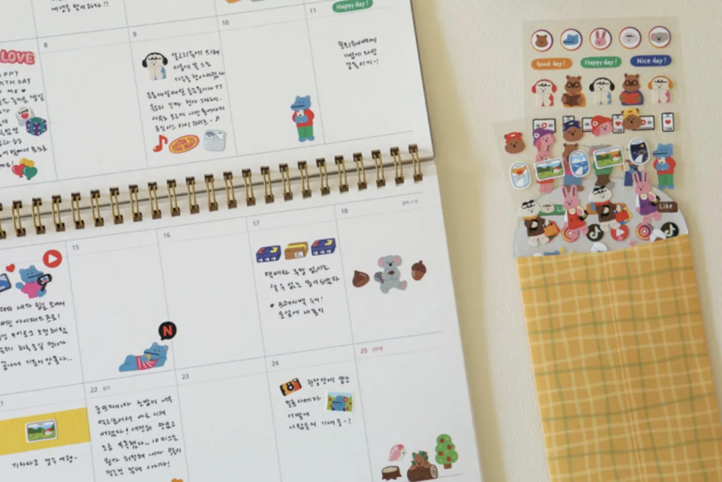 Mini Diary Removable Sticker v7