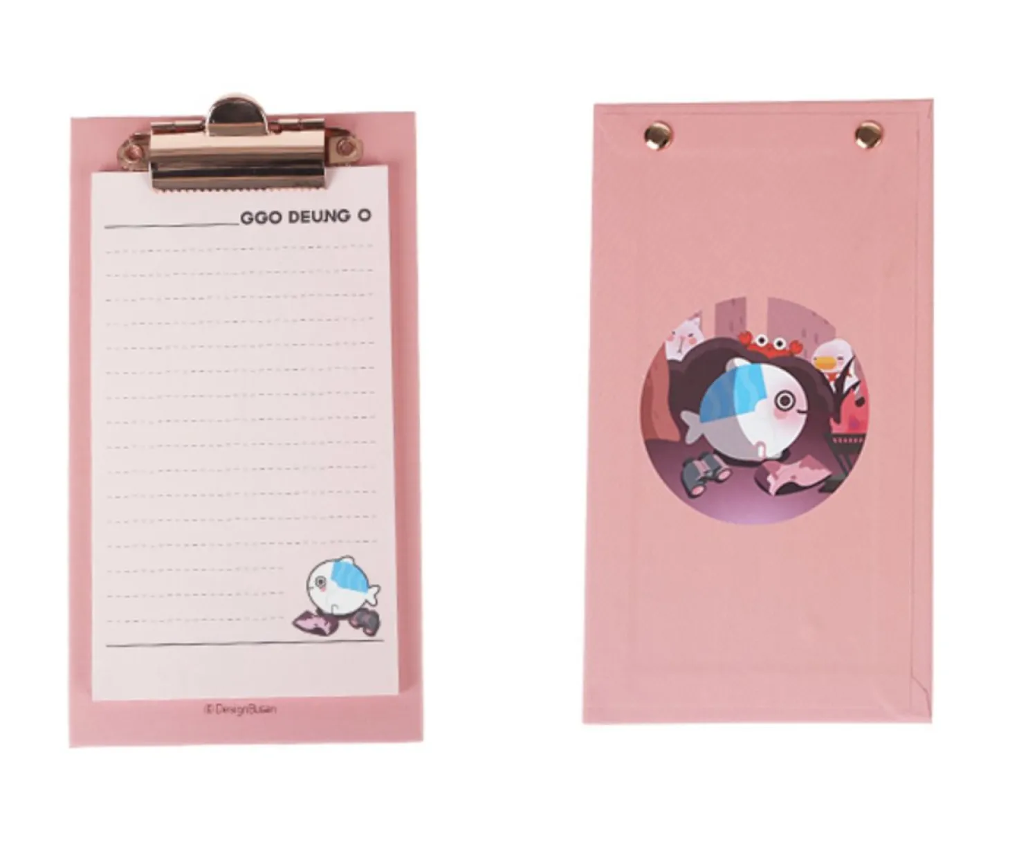 Mini Ggo Deung O Clipboard + Notepad Set