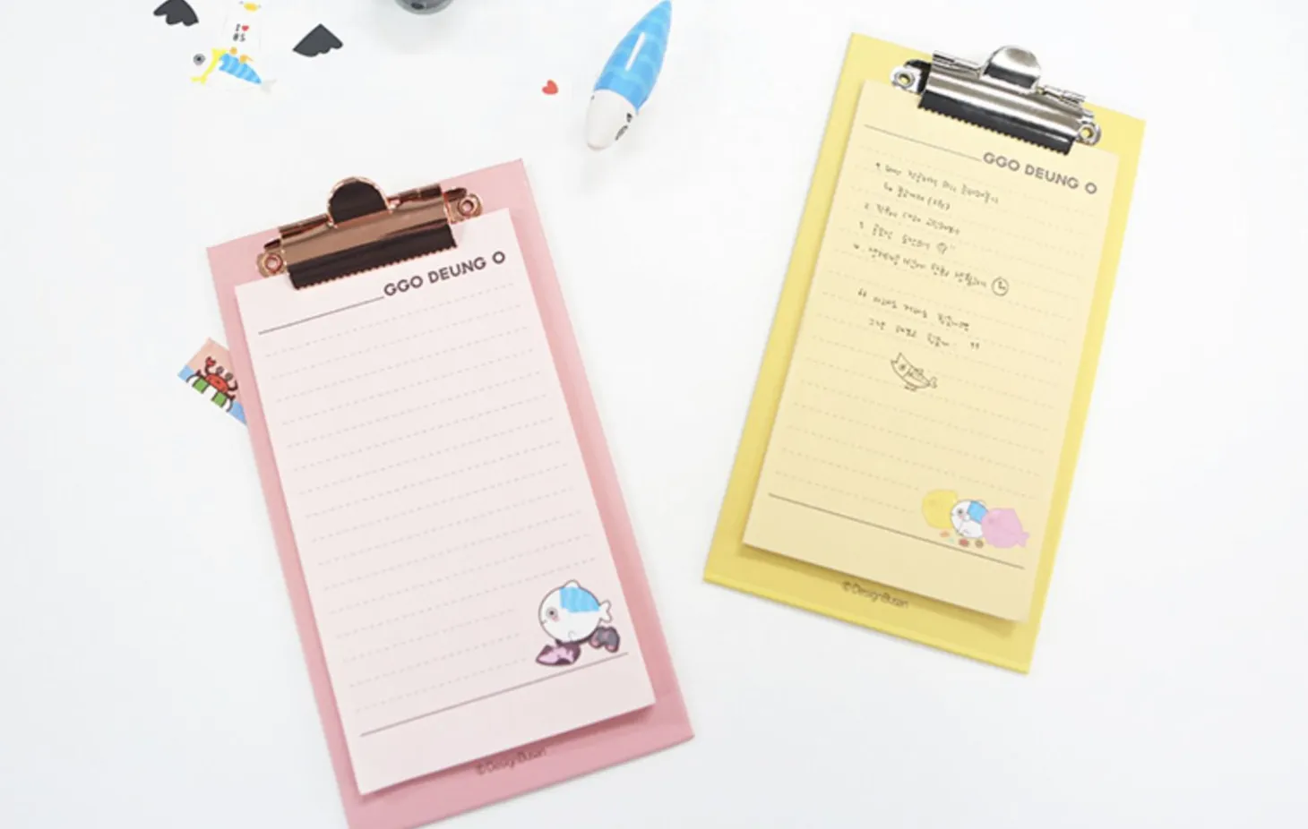 Mini Ggo Deung O Clipboard + Notepad Set