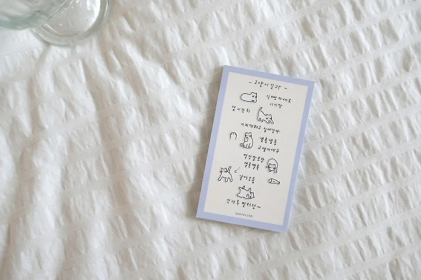 Mini White Cat Deco Sticker