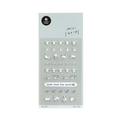 Mini White Cat Deco Sticker