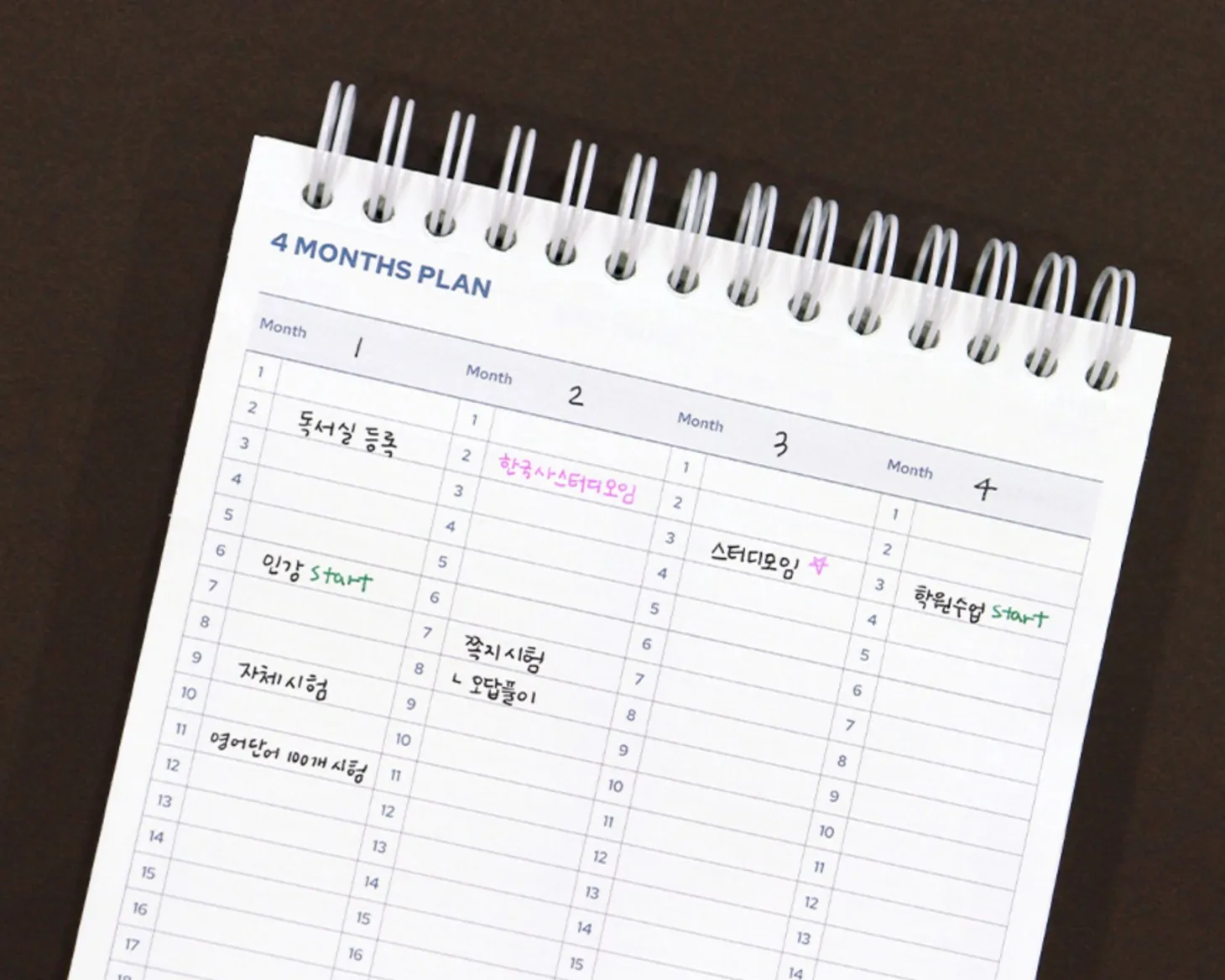 30 Min Quadrimester Study Planner