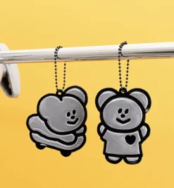Momo Bear Reflective Keychain