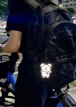 Momo Bear Reflective Keychain