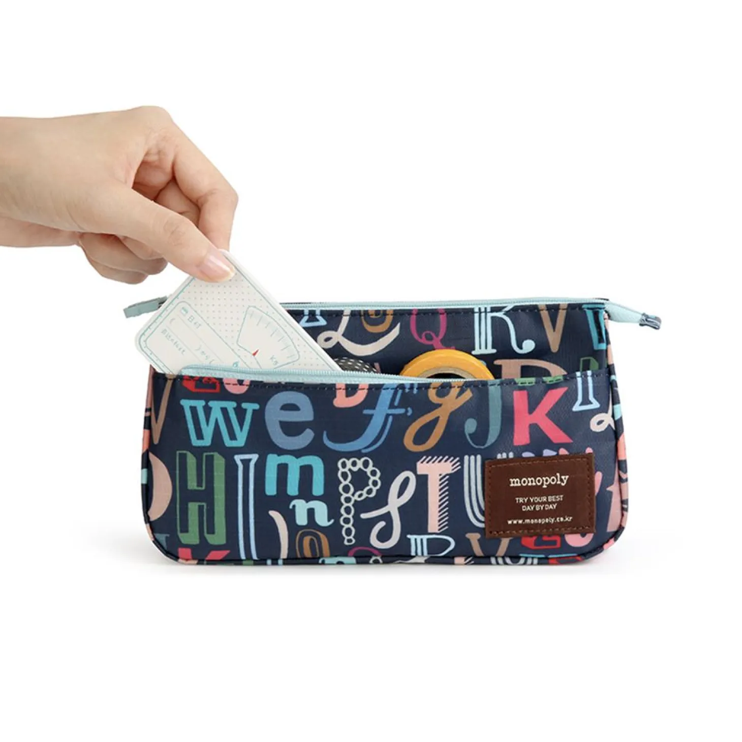 Monopoly Pattern Zipper Pouch