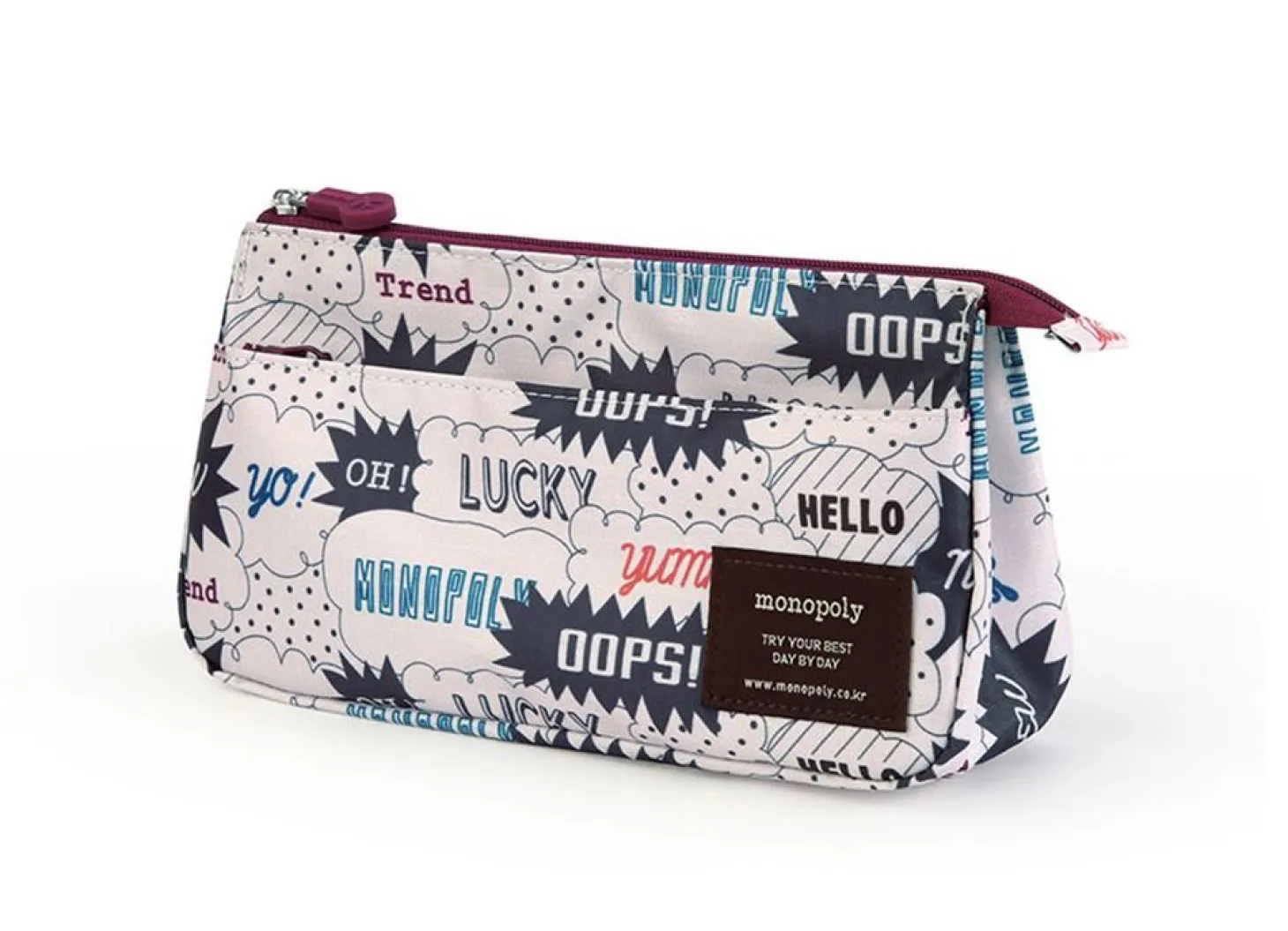 Monopoly Pattern Zipper Pouch