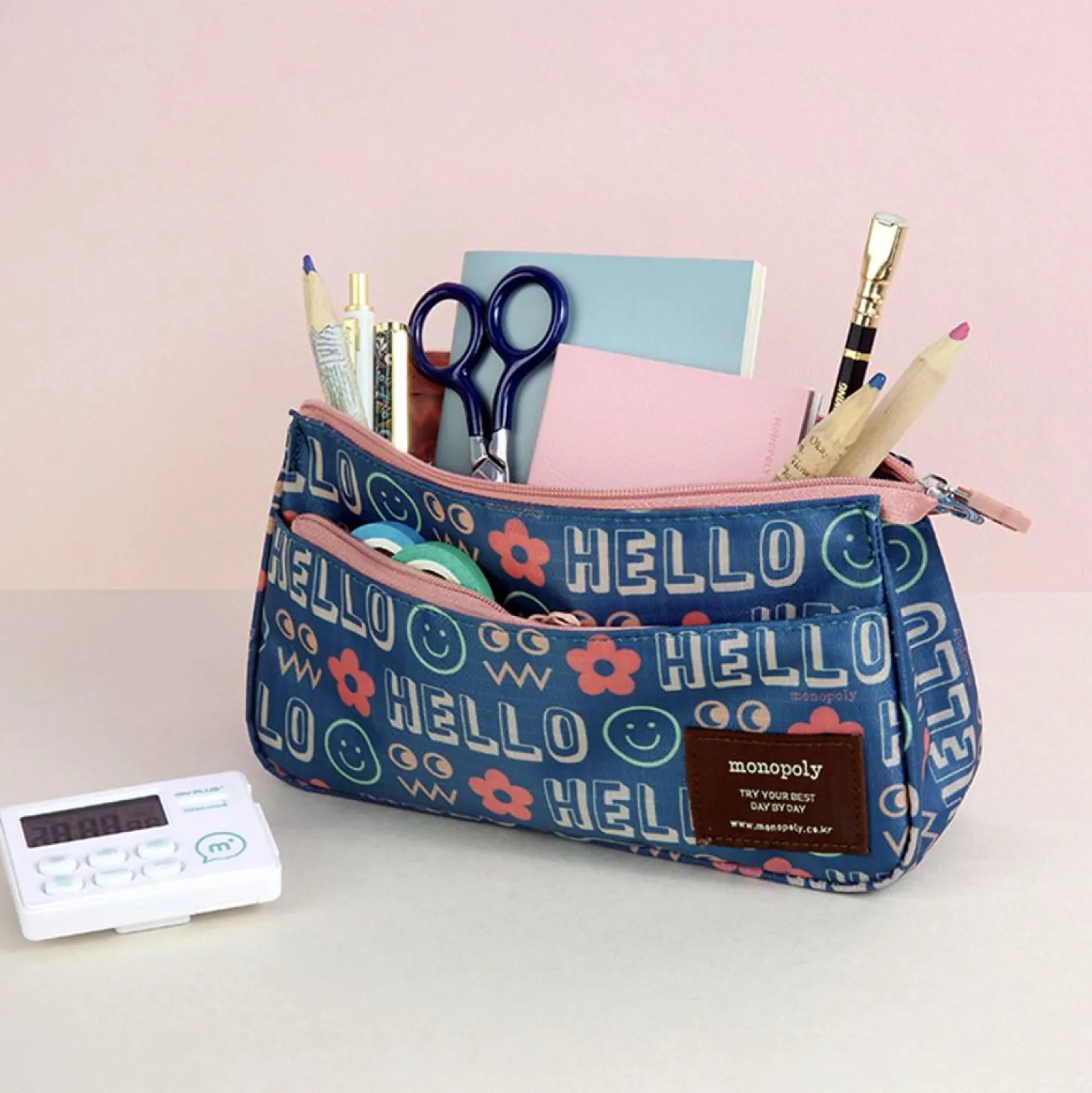 Monopoly Pattern Zipper Pouch