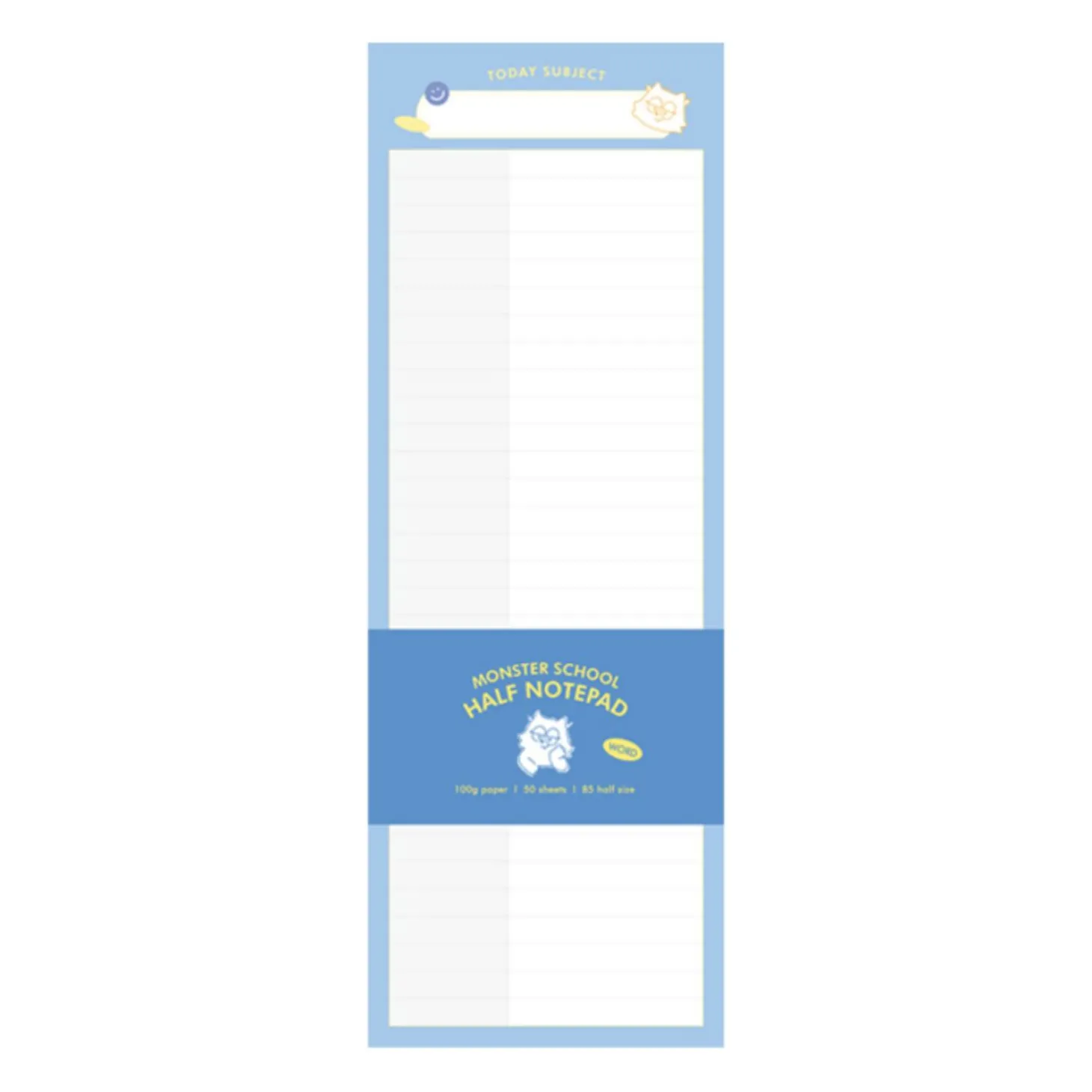 Monster School Half Notepad