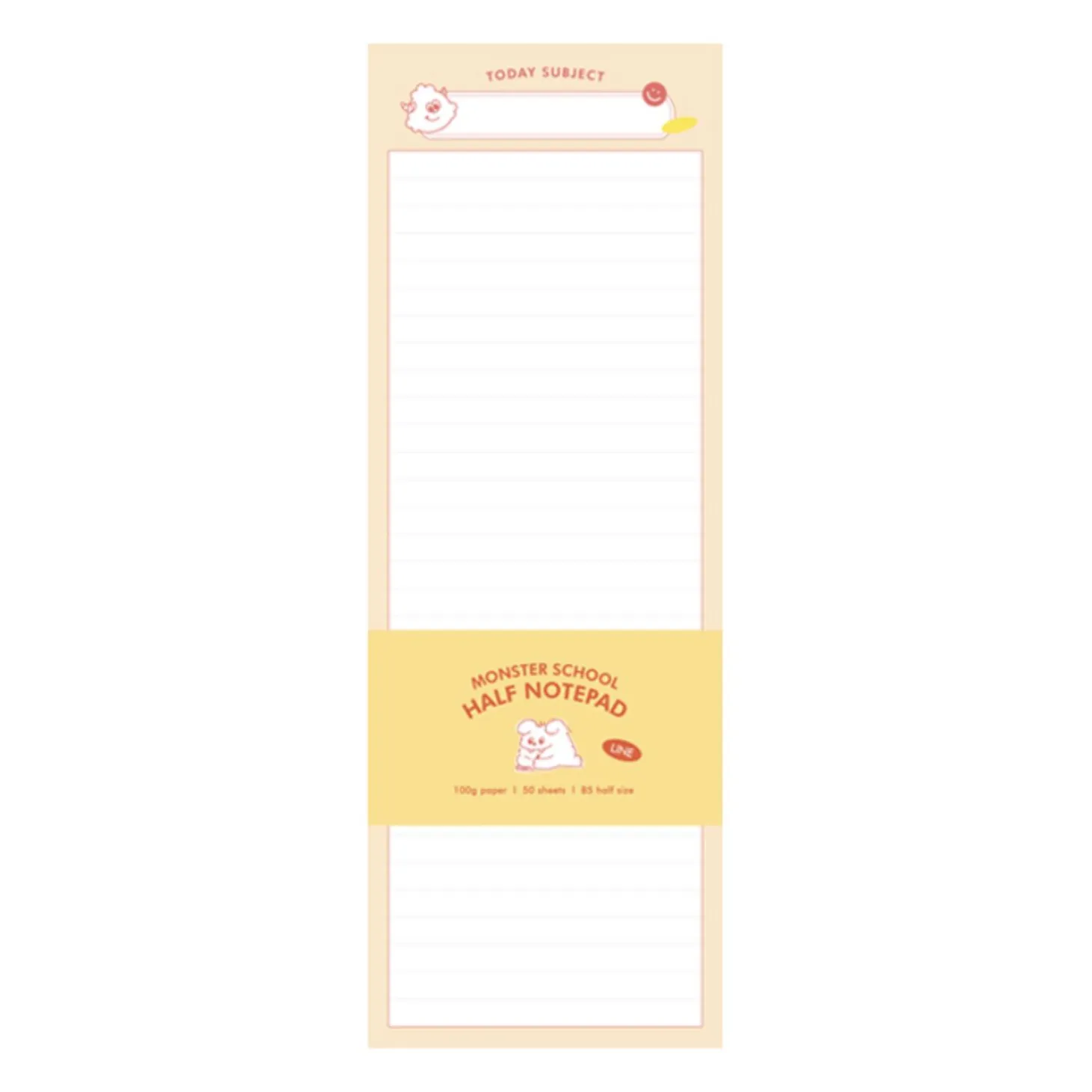 Monster School Half Notepad