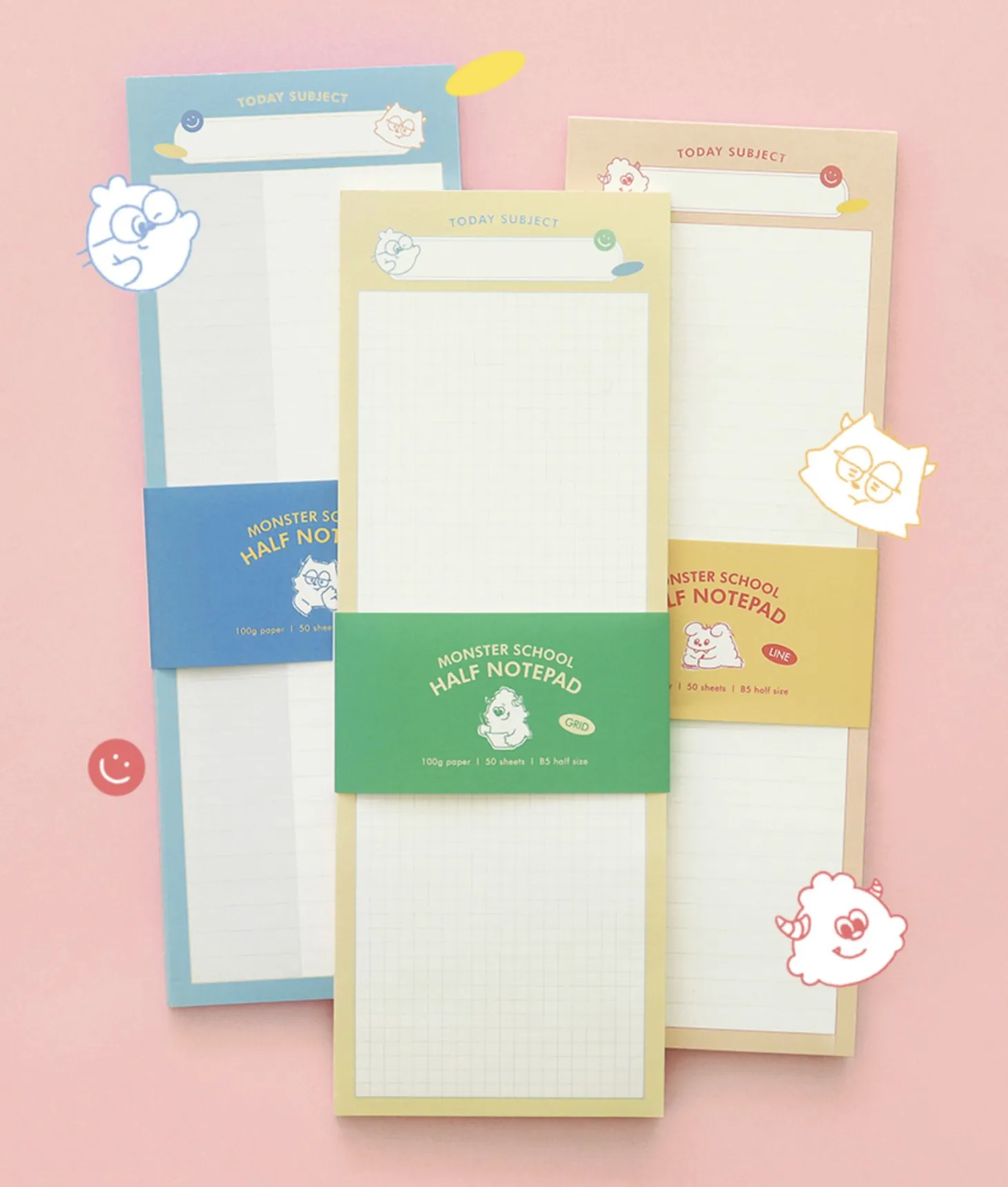 Monster School Half Notepad