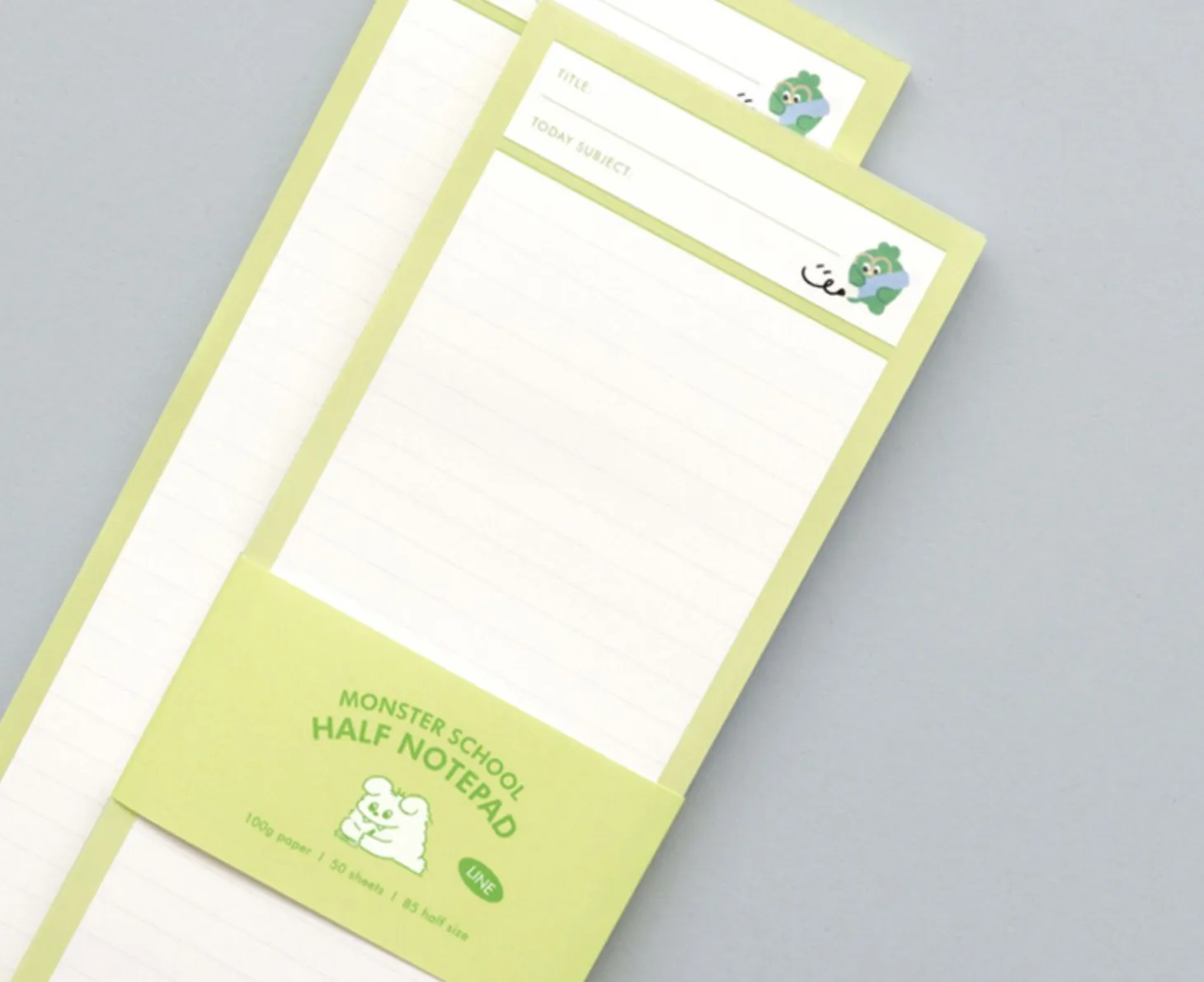 Monster School Half Notepad