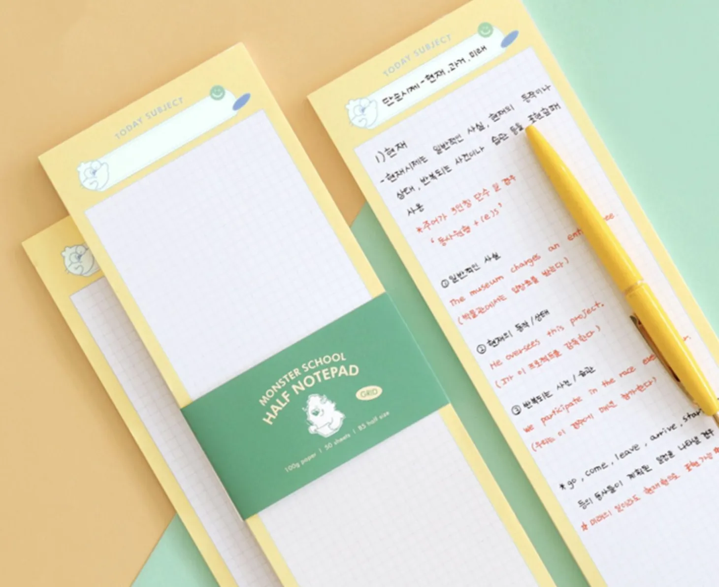 Monster School Half Notepad