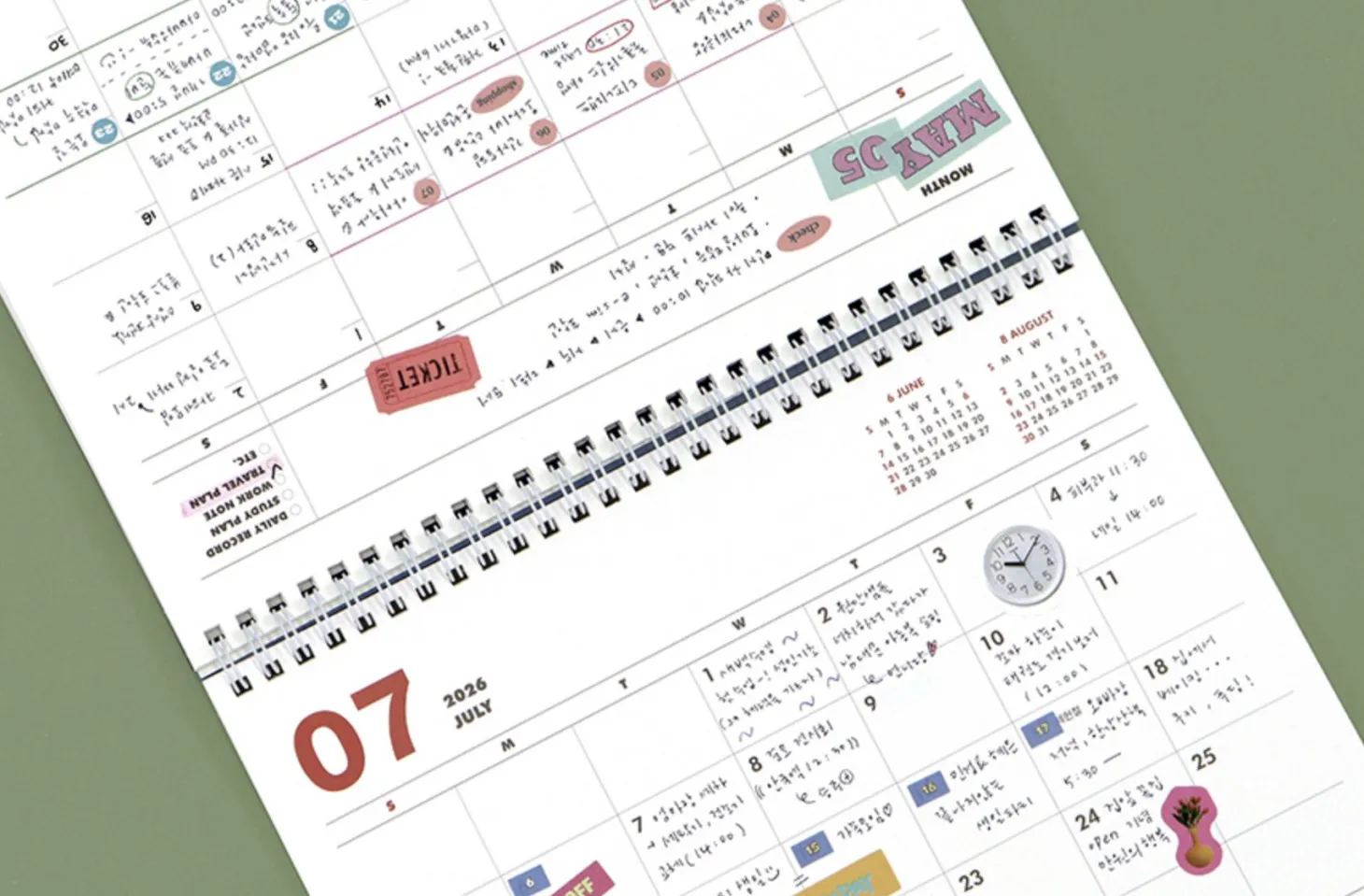 2025-2026 18 Months Desk Calendar