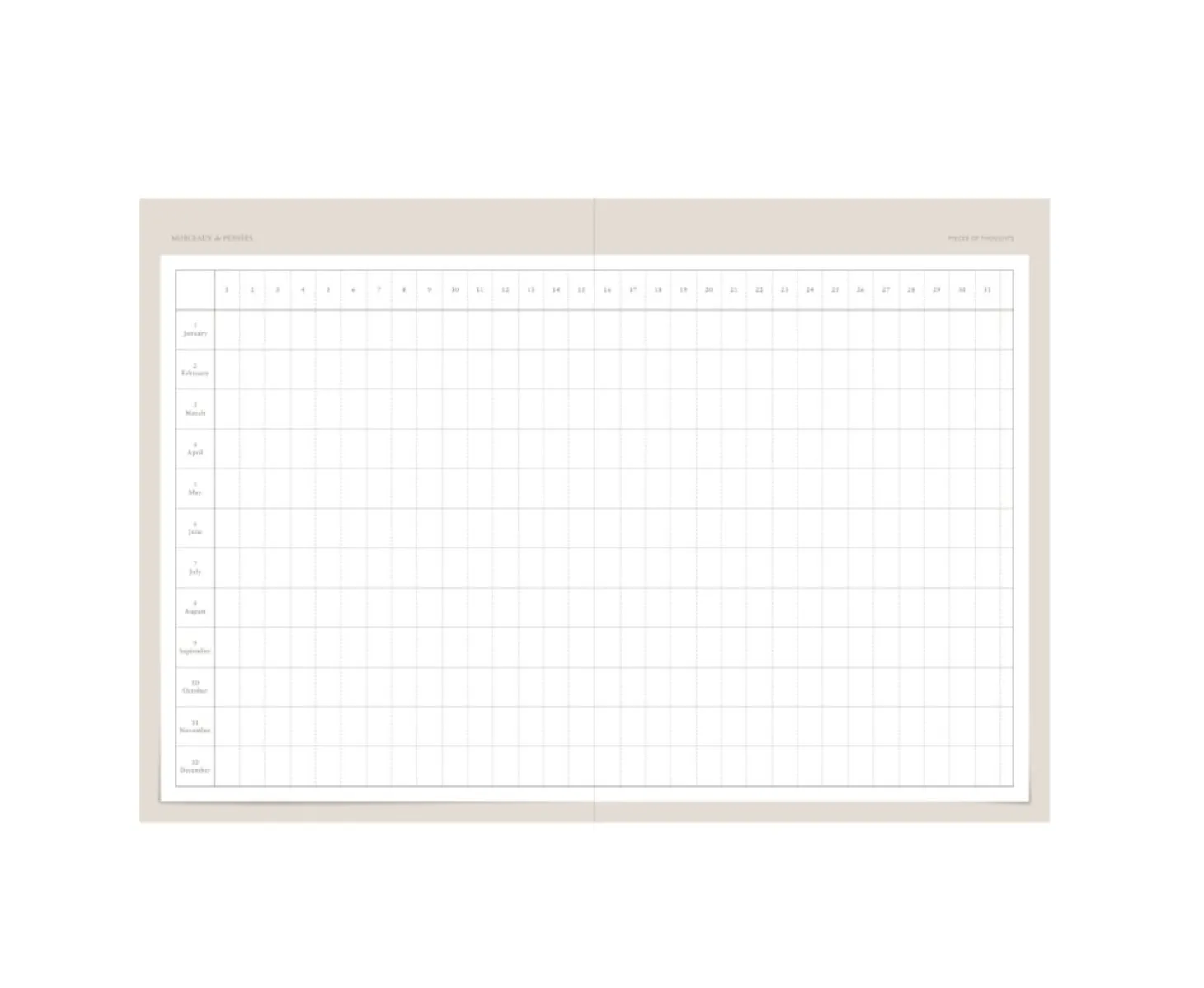 Morceaux de Pensees Weekly Scheduler