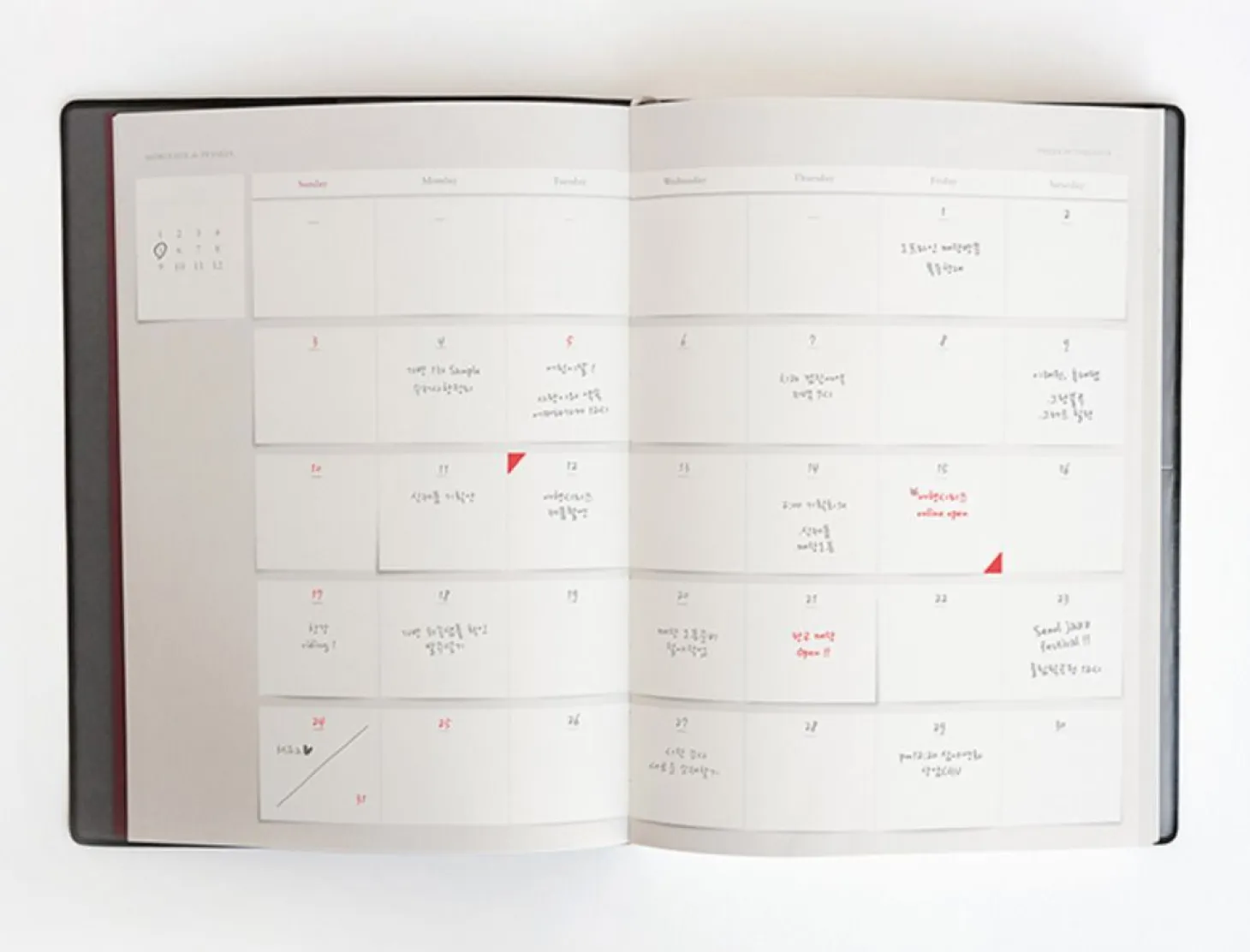 Morceaux de Pensees Weekly Scheduler