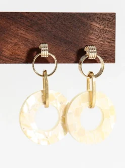 Mother of Pearl Ring Earrings v1
