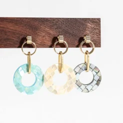 Mother of Pearl Ring Earrings v1