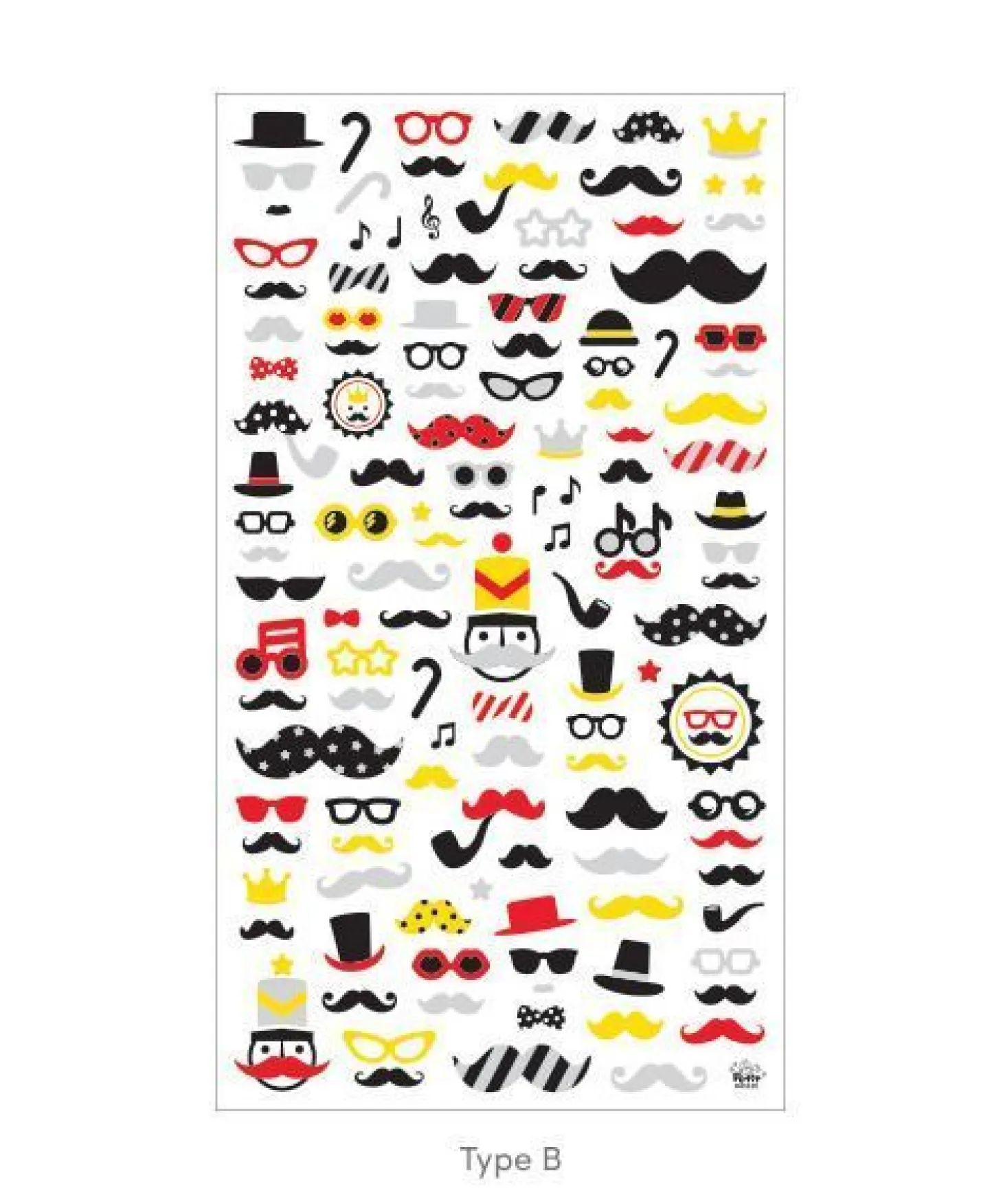 Mr. Mustache Deco Sticker