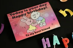 My Buddy Hologram Folding Card