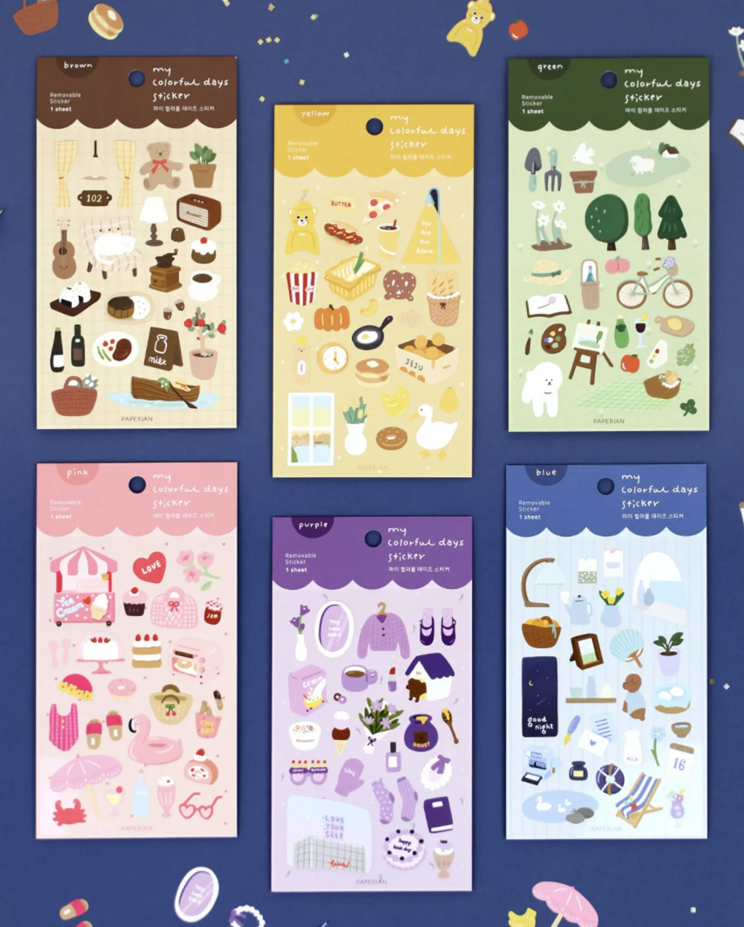 My Colorful Days Removable Sticker