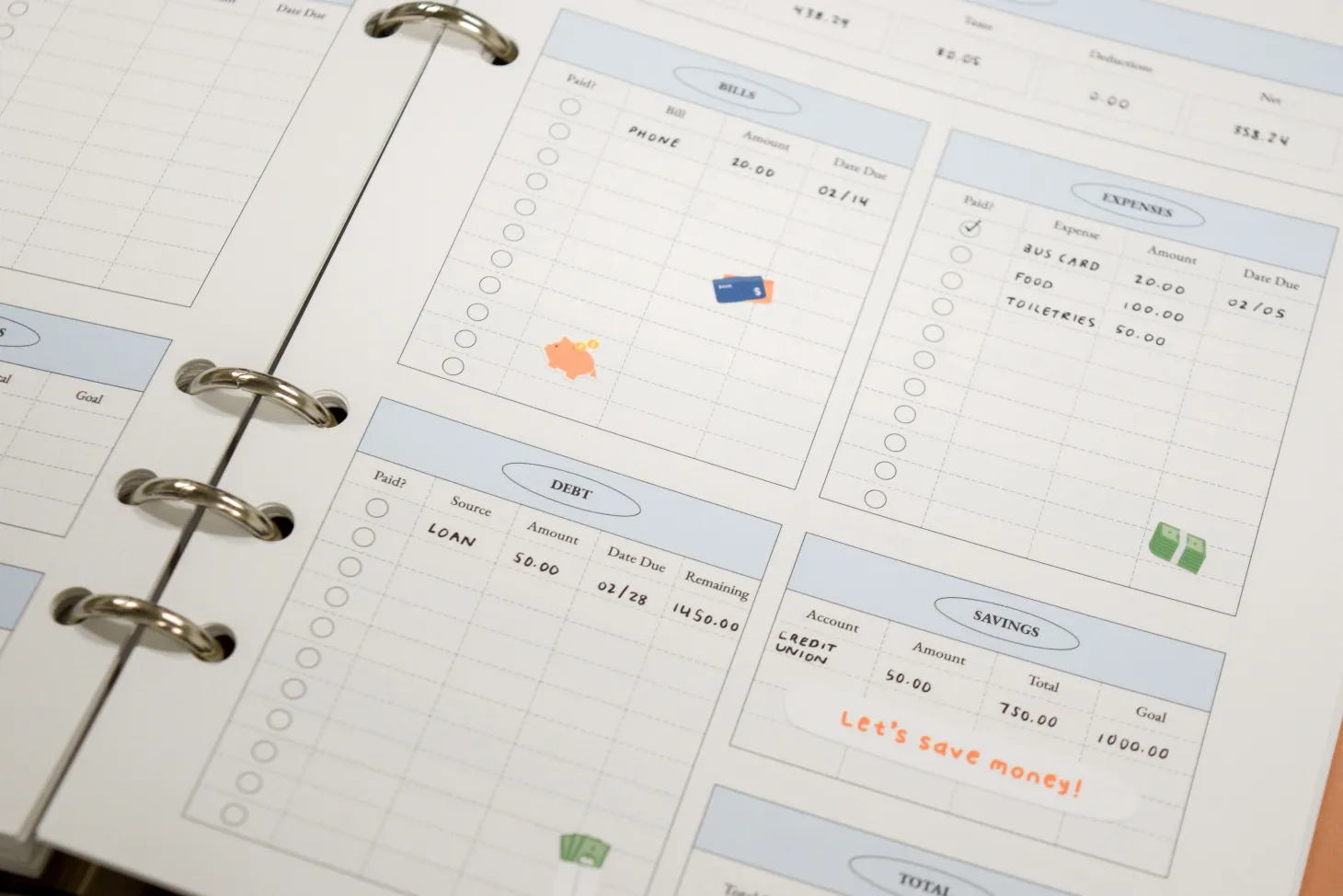 MYO Life 6 Ring A5 Planner Refill
