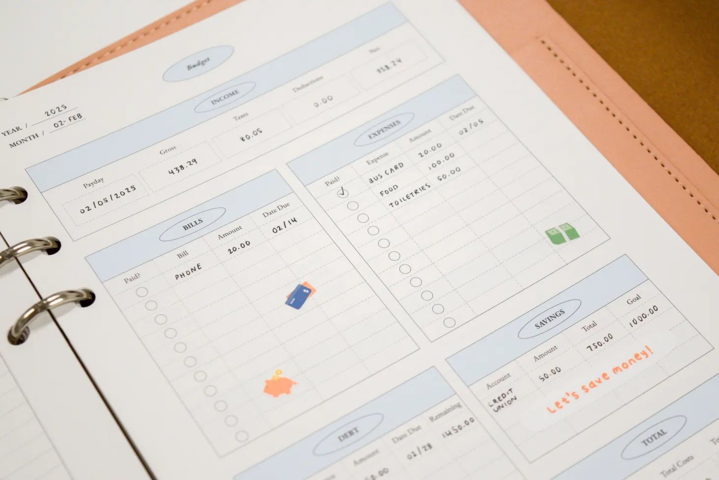 MYO Life 6 Ring A5 Planner Refill