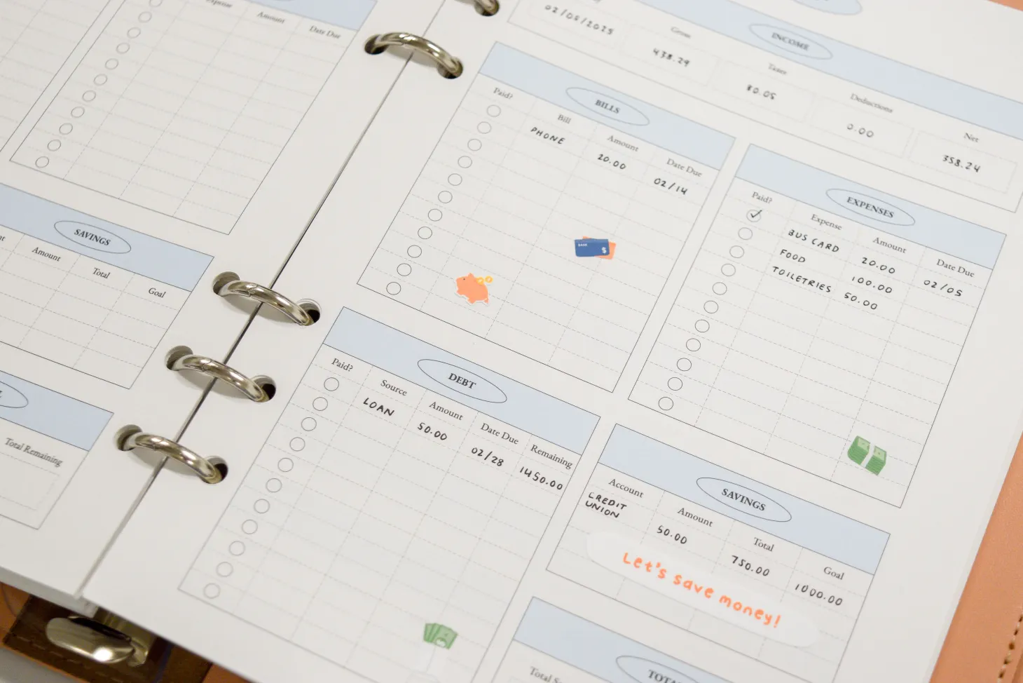 MYO Life 6 Ring A5 Planner Refill